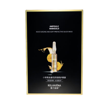 ROLANJONA Ampoule Black Facial Mask Set – Marigold (10 Sheets)